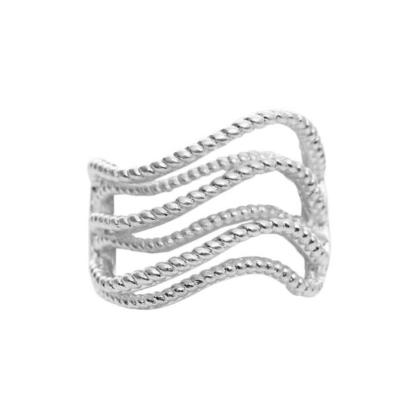 Produktfoto af wave sølv ring Dansk Copenhagen