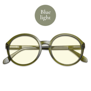 Blue light læsebriller i modellen Diva Green